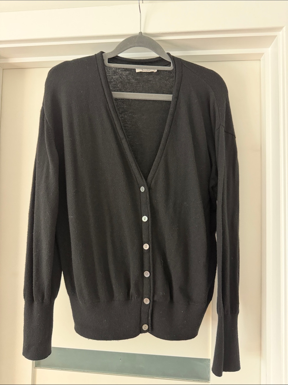 AYR Black V-Neck Button-Front Cardigan